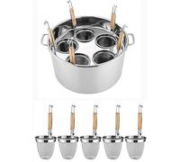 Seau De Chaudière À Nouilles De Cuisine Multifonctionnel, Ensemble D'inserts De Cuiseur De Pâtes En Acier Inoxydable 3/4/5 Hloles, Séparateur Et Passoire, For Chefs À Domicile Et Restaurants(5 Holes)