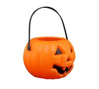 Seau de Citrouille d'Halloween, Seaux À Citrouille pour Décoration d'halloween Lampe, Grand Seau de Bonbons à la Citrouilles Trick Or Treat Seaux en Plastique pour Enfants Halloween