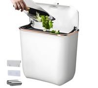 Seau de cuisine - Conteneur de compostage mural | Déchets suspendus pour cuisines | Panier de compost gain de place, récipient monté avec sacs, accessoire de cuisine poubelle pour Ar