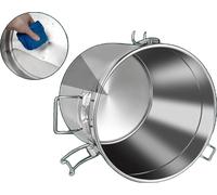 Seau de cuisine en acier inoxydable, couvercle étanche à l'air, design moderne, facile à nettoyer, argenté