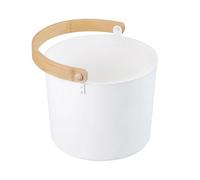 Seau De Douche Sauna À Cascade - Seeau En Bois Pour Hammam | Baril Métallique Pour Bain Vapeur | Seeau En Aluminium Avec Louche Longue Et Pelle Coordonnée