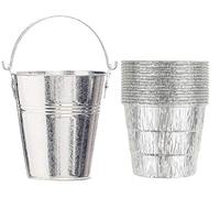 Seau de graisse et doublures pour Traeger 20/22/34, Pit Boss, etc Pellets Smoke (Silver 15)
