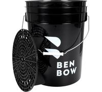 BenBow - Seau de Lavage 20 litres Noir avec Filtre à saleté - Robuste et Durable, idéal pour Le Lavage de Voiture et la Maison - à l'atelier Automobile - Facile à Utiliser - propreté Parfaite