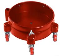 Seau de lavage de voiture mobile avec roues - Seau roulant robuste d'une capacité de 113,4 kg - Seau à eau portable avec 5 poulies standard et 2 roues de frein pour nettoyage de voiture et jardinage