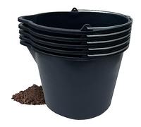 Seau de maçon 20 l avec Bec verseur Seau à mortier Seau à plâtre, 5 pièces