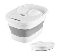 Seau de massage des pieds avec couvercle, bol spa pour pédicure, détente, désintoxication et massage, bol de bain de pieds 44x33x24 cm/17,32x12,99x9,45 pouces, bol de pédicure avec manche
