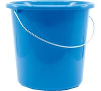 Seau de ménage, 5 litres, bleu, avec anse métallique et unité de mesure, sérigraphie possible