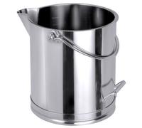 Seau de mesure, cylindrique,inox, 10-20 litres au choix, avec bec verseur : 20 l Variante : 20 l