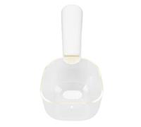 Seau de Nourriture pour Animaux de Compagnie, adapté aux Chats et aux Chiens, Mesure précise, échelle Transparente, cuillère d'alimentation avec poignée à Pince (White)