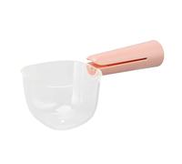 Seau de Nourriture pour Animaux de Compagnie, adapté aux Chats et aux Chiens, Mesure précise, échelle Transparente, cuillère d'alimentation avec poignée à Pince (Pink)