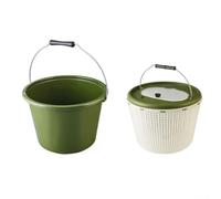 Seau de pêche pliable avec passoire à poisson à double couche, récipient portable pour appâts vivants et seau à eau pliable pour le rangement de matériel de pêche en mer, polypropylène robuste (taille