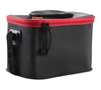 Seau de pêche pliable en EVA portable avec capacité de 11 L, étanche, maintient les poissons en vie, équipé d'une sangle de transport pour une utilisation en extérieur