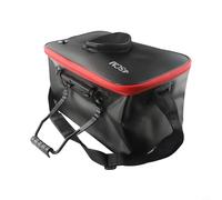 Seau de pêche pliable en EVA pour appâts vivants et pêche en mer, boîte de pêche portable avec couvercle en maille sécurisée et sangles réglables (45 cm)