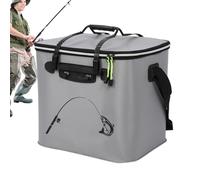 Seau de pêche pliable, seau de pêche sur glace | Sac de pêche, disque d'eau de pêche, réservoir d'eau de pêche pour appâts vivants pour la randonnée, le camping grâce à son design léger et portable