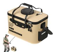 Seau de pêche portable - Pliable pour les poissons vivants | Sac de pêche étanche et couverture de poisson pour l'extérieur, les voyages, la randonnée et la pêche | Réservoir de poisson en direct pour