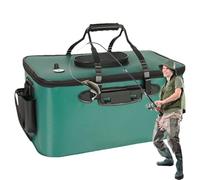 Seau de Pêche pour Poissons - Seau de Protection pour Poissons Équipement de Pêche - Sac de Rangement Étanche Pliable pour Plage Voyage Pique-Nique Camping Extérieur
