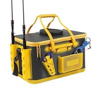 Seau de pêche, réservoir d'appât multifonctionnel portable, accessoires de poisson pour la traîne camping, kayak, voyage, bateau, voiture, transport maritime, extérieur
