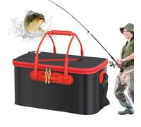 Seau de pêche, seau à appâts vivants - Seau de pêche pliable - Sac de pêche en EVA de camping en plein air, seau de protection des poissons multifonctionnel pour le stockage des poissons vivants