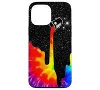 Seau de Peinture Spatiale Arc-en-Ciel Tie Dye Surreal Galaxy Coque pour iPhone 13 Pro Max