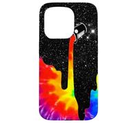 Seau de Peinture Spatiale Arc-en-Ciel Tie Dye Surreal Galaxy Coque pour iPhone 15 Pro