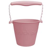 Seau de plage en silicone souple rose TU