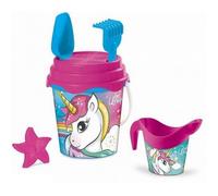 Seau de plage - MONDO - Licorne - Ø17 x H16 cm - 6 pièces - Mixte