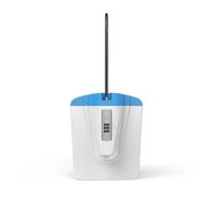 Seau de plage portable renforcé, valise de rangement for mot de passe, mini téléphone, portefeuille, coffre-fort, poignée portable, design anti-vol, 2,3 L pour la maison, la sécurité(blanc)