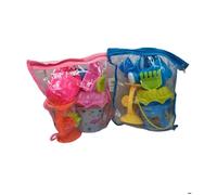 Seau De Plage - Too Beach - Too Beach - Arrosoir, Râteau, Moulin - Sac À Dos Transport - Bleu/Rose Aléatoire