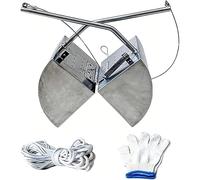 Seau de ramassage d'échantillon de boue en acier inoxydable 3 L/5 L avec trous de filtration, comprend une corde de 20 m, outil d'échantillonnage de boues portable pour utilisation en rivière et en