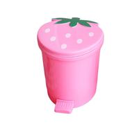 Seau de rangement de cuisine ménage - en papier multifonction, porte-ordures aux fraises | Design créatif élégant, thème de cuisine de bureau de salon, bac durable léger pour l'élimination des