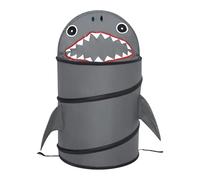 Seau de rangement en peluche pour poupées - Organiseur d'animaux rempli - Design requin - Grande boîte à jouets avec couvercle - Tissu Oxford - Support pour animaux de petite taille ou de taille