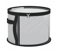 Seau de rangement pliable léger pour chapeaux avec poignée renforcée, sac de rangement à bord rond adapté pour chapeaux, vêtements, écharpes et jouets (gris)