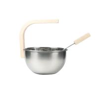 Seau De Sauna - Bol Arôme Sauna 4L | Seau De Saunaa En Acier Inoxydable Avec Louche | Ensemble Accessoire Saunaa | Poignée En Bois Pour Bains Turcs | Perr Salle De Bain De