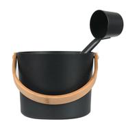 Seau De Sauna En Aluminium - Capacité De 7 Litres Martelé, Design Élégant Résistant À La Chaleur, Louche Assortie À Long Manche, Accessoire Traditionnel Haut De Gamme | Idéal Pour Le Bien-être Du Saun