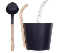 Seau de sauna en aluminium de 7 litres | Ensemble complet avec louche pour saunas secs | Tonneau en aluminium pour l'eau du bain | pour saunas internes et bains domestiques
