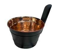 Seau de sauna en cuivre 4 l, noir