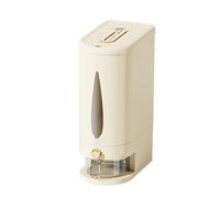 Seau de stockage de riz de grande capacité, résistant aux insectes et à l'humidité, seau de stockage de riz de type poussoir, cuisine, ménage, appuyez sur un bouton for prendre du riz(White)