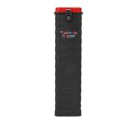 Seau de support d'électrodes d'atelier avec nervures, couvercle rouge | Convient pour les barres de 300 à 350 mm, design de verrouillage avant pour les baies de travail