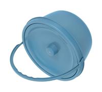 Seau de Toilette pour Chaise Percée, Réglable, avec Siège Rembourré | Plastique, Seau Amovible avec Couvercle, Pieds Antidérapants, Usage à Domicile pour Aidants et Personnes Handicapées