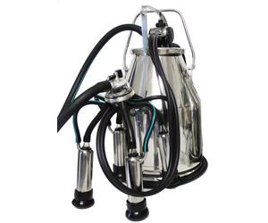 Seau de traite complet adapté à DeLaval, 25 L avec couvercle + griffe à lait + manchons trayeurs