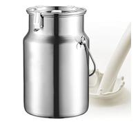 Seau de transport de lait en acier inoxydable robuste - Seau durable pour fermentation, vin, bière, nourriture, huile, eau, riz, thé