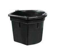 Seau d'écurie à bord plat Horze Noir TU