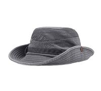 Seau d'escalade broderie chapeaux visière coton extérieur homme pêcheur filet chapeau cabine plein air camping, gris, taille unique