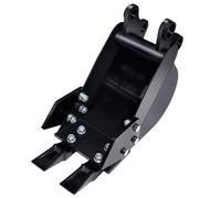 Seau d'excavatrice Gearwell, seau à croqueur étroit de 7,87 pouces avec 2 lames avant, petit seau d'excavatrice pour l'excavation du pipeline et le dragage de la rivière