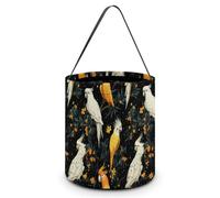 Seau d'halloween Oiseaux cacatoès et perroquets colorés Sac de Citrouille