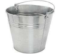 KOTARBAU® Robuste Galvanisé Ergonomique Seau à Mortier/de Construction /de Jardin 15L en Acier à Poignée Seau Metallique à Déchets de Cuisine