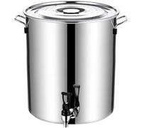 Seau en Acier Inoxydable avec Robinet, Seau à Boire avec Couvercle, Seau à Lait, Seau Scellé De Grande Capacité, Stockage épais Et Durable TK, 65L