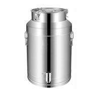 Seau en acier inoxydable de qualité alimentaire avec couvercle, baratte à lait durable et seau à vin, idéal pour le stockage du thé et des boissons, capacité de 2 à 68 l