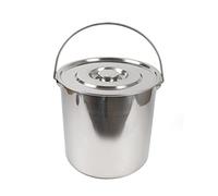 Seau en Acier Inoxydable Seau de Cuisine 20 L Utilisé Aussi Bien à Chaud qu'à Froid avec Couvercle