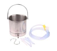 Seau en métal de qualité supérieure - Capacité de 1,6 l - Avec buses - Convient à tous les utilisateurs - Seau de nettoyage du côlon en acier inoxydable - Appareil d'hygiène intestinale - Irrigateur